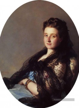  Franz Art - Portrait d’une dame royale Franz Xaver Winterhalter
